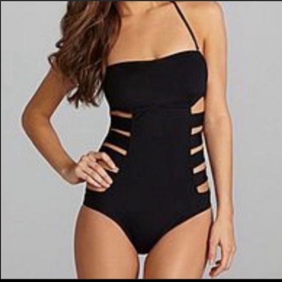 Kenneth Cole Reaction black cutout side swimsuit size M - Picture 1 of 7